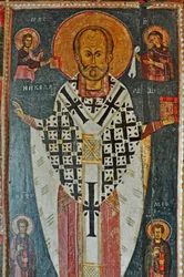RUSLAND, Skt. Petersborg, Skt. Nicholas-ikon med scener fra hans liv (St. Nicholas-kirken i Ozerevo