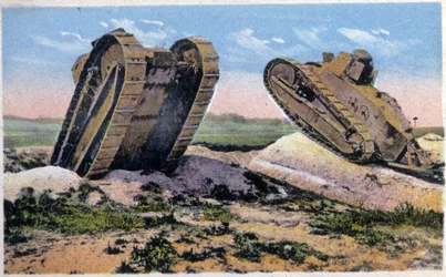 Renault-tanke, ca. 1910 (postkort)