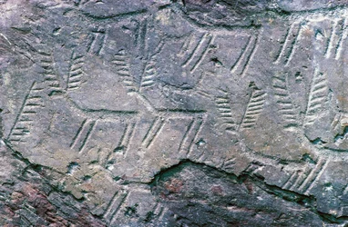 Helleristninger i den nationale arkæologiske park Massi di Cemmo, Val Camonica (UNESCOs verdensarvsliste)