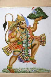 Shree hinduistiske tempel, Leicester. Hanuman. Det Forenede Kongerige