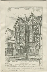 Stafford - Maids Head Inn: lithograph, and [? Mid 19th century] dani