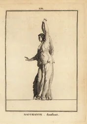 Statue af en dansende Bacchante, tilhænger af den romerske vingud Bacchus
