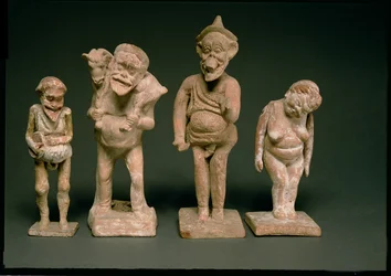 Statuetter af skuespillere og skuespillerinder, hellenistiske, ca. 325-50 f.Kr. (terracotta)