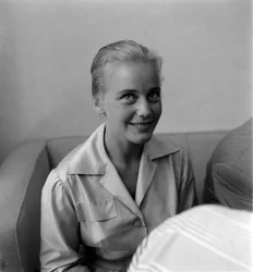 Skuespillerinden Maria Schell ved den XVII internationale filmfestival på Venedigs Lido - 1956