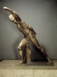 Borghese-gladiatoren, græsk, ca. 50 f.Kr. (marmor) (se også 98022)