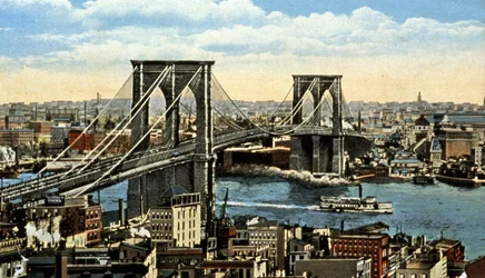 Brooklyn-broen, New York, ca. 1930 (postkort)