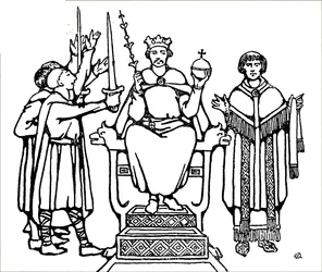 Kroningen af kong Harald Godwinson.