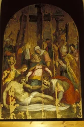 Aflejringen, Luca Signorelli, Volterra billedgalleri, Toscana, Italien