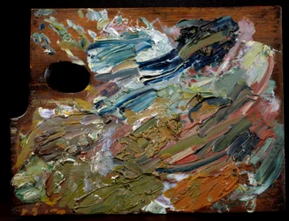Den hollandske maler Vincent Van Goghs (1853-1890) palet, 35 cm