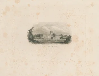 Trentham Hall: steel engravingdani