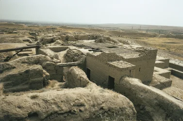 Turkmenistan. Ruinerne af Nisa. UNESCO
