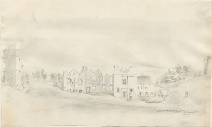 Tutbury Castle: pencil drawing, nd [? 19th cent] dani
