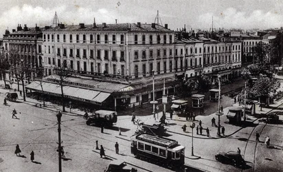 Udsigt over Jean Jaures-krydset i Toulouse, Haute Garonne - postkort 1910 ca Privat samling