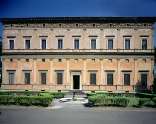 Udsigt over facaden, designet af Baldassarre Peruzzi (1481-1536) 1506 (foto)