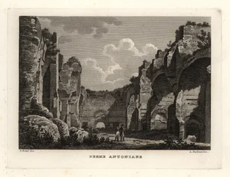 Udsigt over ruinerne af Caracalla-badene, Terme Antoniane, Rom