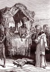 Vincent de Valverde og ATAHUALPA