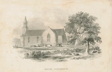 Weeford Church: litografi, 1841