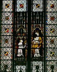 Vindue, der forestiller Jomfruen og Raoul de Ferrieres