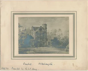 Wolverhampton - Dunstall Hall: fotografi af et vandfarvemaleri, og [c 1860]