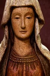 Træstatue af Saint Anne, Rennes, Ille et Vilaine, Frankrig (billedet)