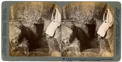 En grav med indgangsstenen rullet væk, Jerusalem, 1901