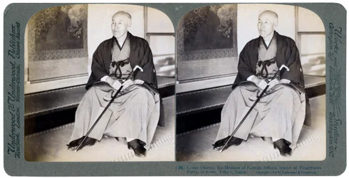 Grev Okuma, tidligere udenrigsminister, leder af Det Progressive Parti, Tokyo, Japan, 1904.