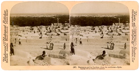 Damaskus og dets haver, set fra nordvest, Syrien, 1900.