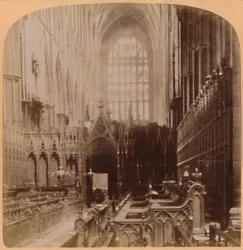 Interiør af Westminster Abbey, London, England, 1896.