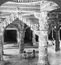 Interiør af Vimala Sah-templet, Abu-bjerget, Indien, 1903.