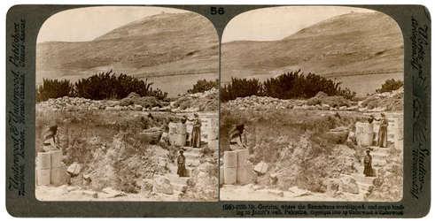 Mount Gerizim, hvor samaritanerne tilbad, Palæstina, 1900.