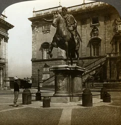 Statue af kejser Marcus Aurelius, Rom, Italien.