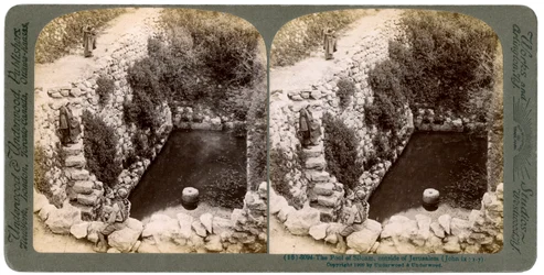 The Pool of Siloam, uden for Jerusalem, Palæstina, 1900.