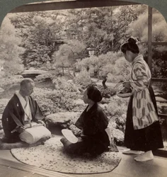 Haverne ved hr. Y. Namikawas hjem, en førende skikkelse inden for kunstindustrien, Kyoto, Japan, 1904