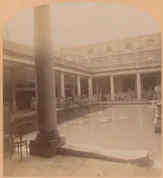 Det gamle romerske bad, Bath, England, 1900.