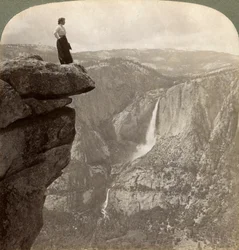 Udsigt fra Glacier Point, Yosemite Valley, Californien, USA, 1902.