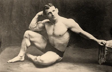 Portræt af Heavy Weight Wrestler, Johann Lem, ca. 1910