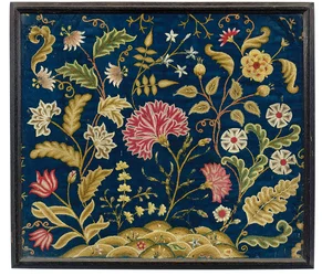 Et George II broderet billede, ca. 1740