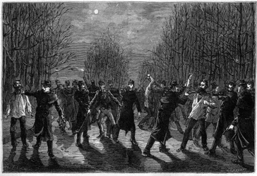 En tæv mod forbryderne i Bois de Boulogne i Paris i 1883