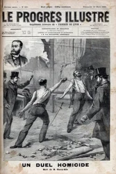 En dødelig duel - Den 1. marts 1895 fandt en duel med kårde sted mellem to medlemmer af Komitéen for Fransk Afrika, tidligere gode kammerater, Alfred Le Chatelier og Hippolyte Percher, alias Harry Alis, og dette