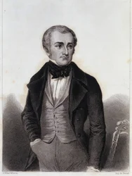 Adolphe Thiers (1797-1877) - indgravering i "Historien om Louis Philippes politiske og private liv"