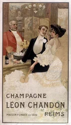 Reklameplakat for Léon Chandon champagne, slutningen af det 19. århundrede