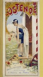 Reklameplakat for Oostende, slutningen af 1800-tallet