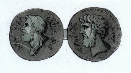 Alcée (v. 630 - v. 580 f.Kr.). græsk digter. Stik i begyndelsen af det 19. århundrede.