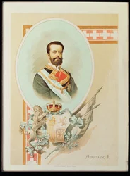 Amadeus I af Savoyen, konge af Spanien 1870-1873 (maleri på lærred)