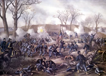 Amerikansk borgerkrig (1861 - 1865): Første slag ved Fort Donelson (Tennessee) 16. februar