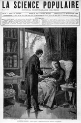 Arago bringer Augustin Fresnel døende medaljen af Benjamin Thompson Earl of Rumford - i "" Popular Science"" af 19/08/1880