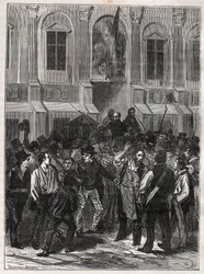 Armand Barbes, fransk revolutionær (1809-1870) før hans arrestation den 12. maj 1839 - Indgravering af 1882 i "Histoire de dix ans: 1830-1840"" Louis-Blanc (1811-1882)