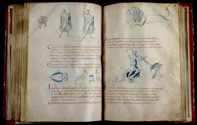 Astronomisk manuskript F 9176 skrevet på Lobbes, med stjernebillederne på den nordlige halvkugle