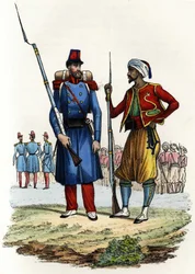 Bataljon af Fremmedlegionen dannet og sendt til Algeriet i 1831; bataljon af indfødte ryttere, dannet og sendt til Algeriet i 1841. I "" Storia d