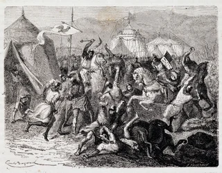 Slaget ved Mount Cassel - i "" Popular History of France"" af Henri Martin, Jouvet, Paris, T.1
